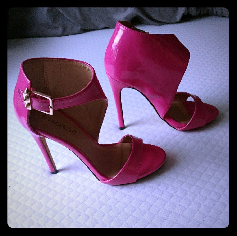 Hot pink shoes