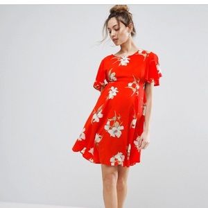 ASOS Maternity Queen Bee Tea Dress with Tie Back