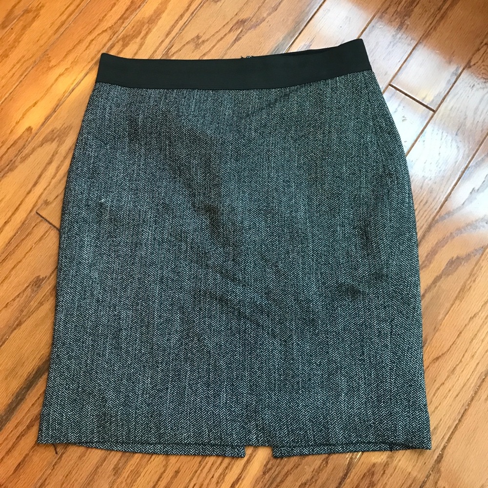Express Herringbone Pencil Skirt