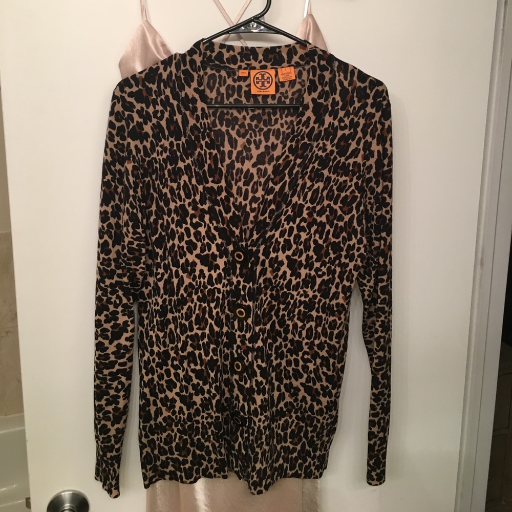 Tory Burch wooo leopard print cardigan