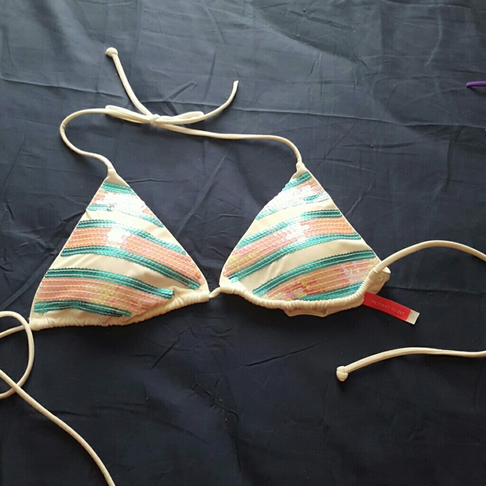 VS sequin bikini top never worn