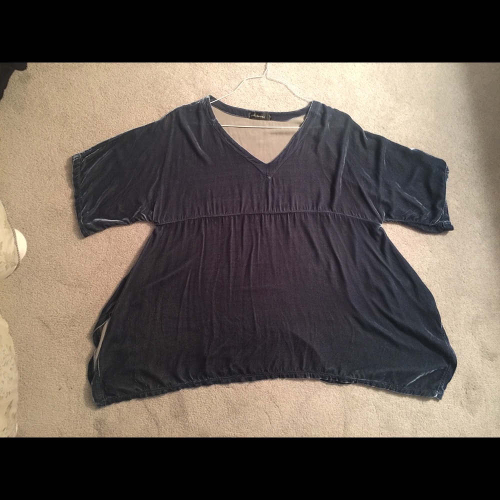 Velvet tunic - Peacock Blue - NWOT