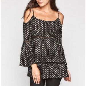 ⭐️Patrons Of Peace Cold Shoulder Boho Top