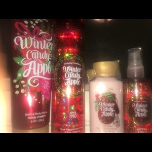 Bath and body work winter candy apple set