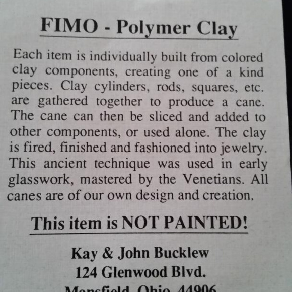 Purple, Pink, and Blue Clay Pin - Picture 2 of 3