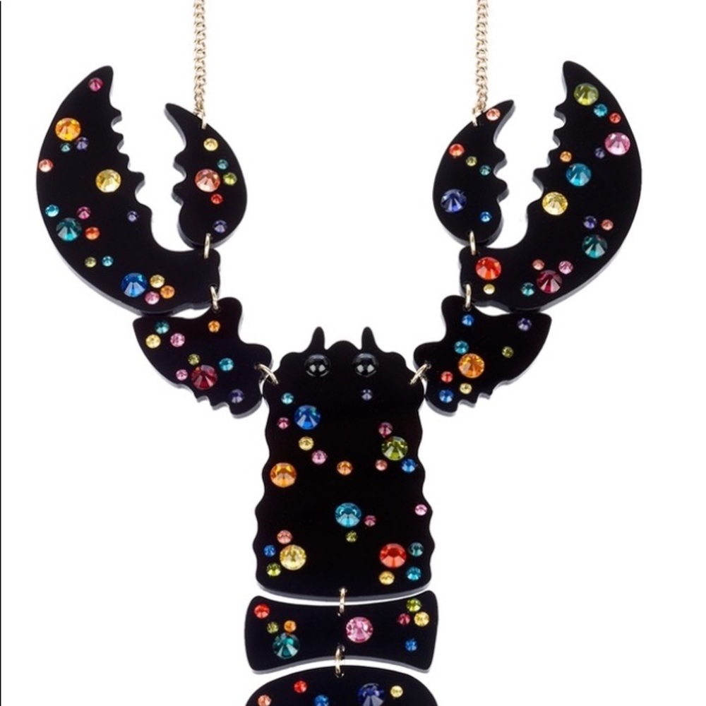 Tatty Devine Black Lobster Necklace (Large)