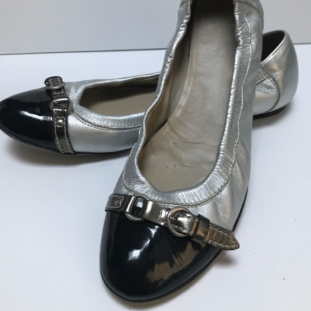 Black and Silver AGL Ballet Flat