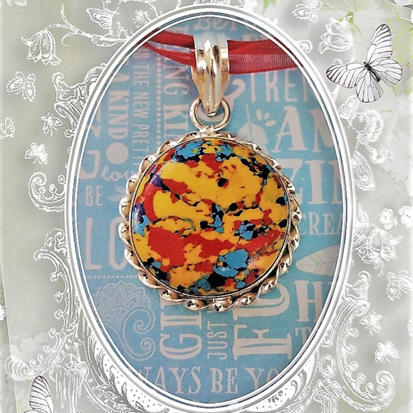 Mosaic Jasper Jewelry - Mosiac Jasper Stone Pendant