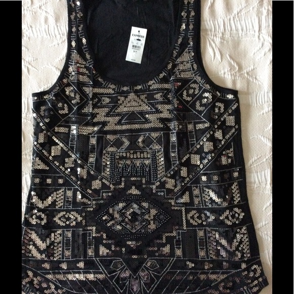 Express Sequined Tank Top - Picture 1 of 1