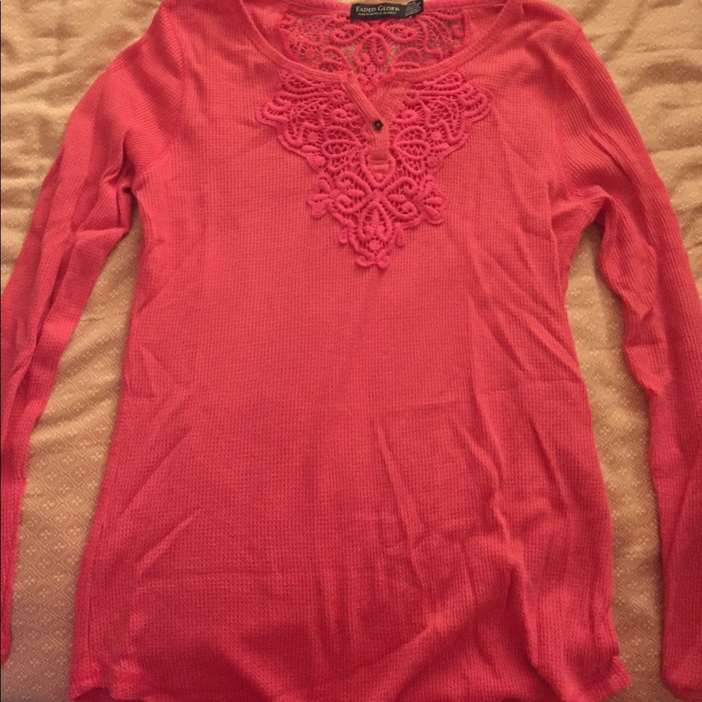 Faded Glory long sleeve pink shirt