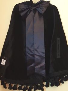 Velvet Cape Poncho Tassel