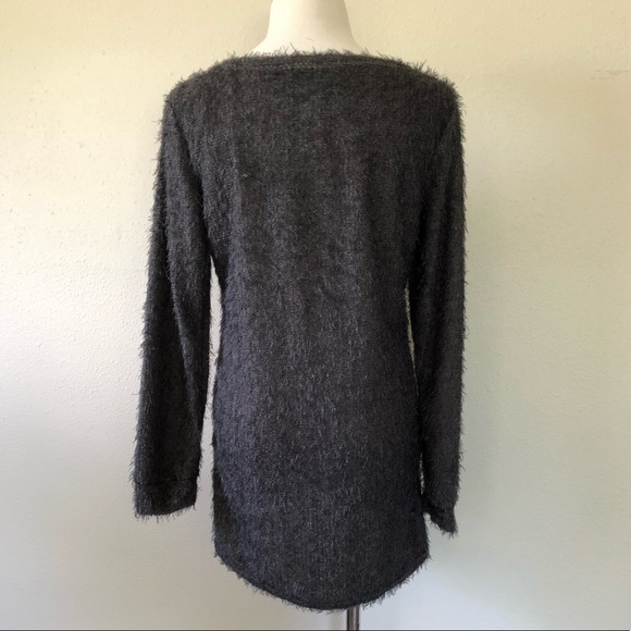 Charcoal Fuzzy Sweater - Picture 3 of 4