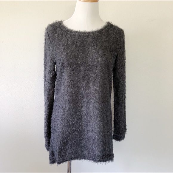 Charcoal Fuzzy Sweater - Picture 2 of 4