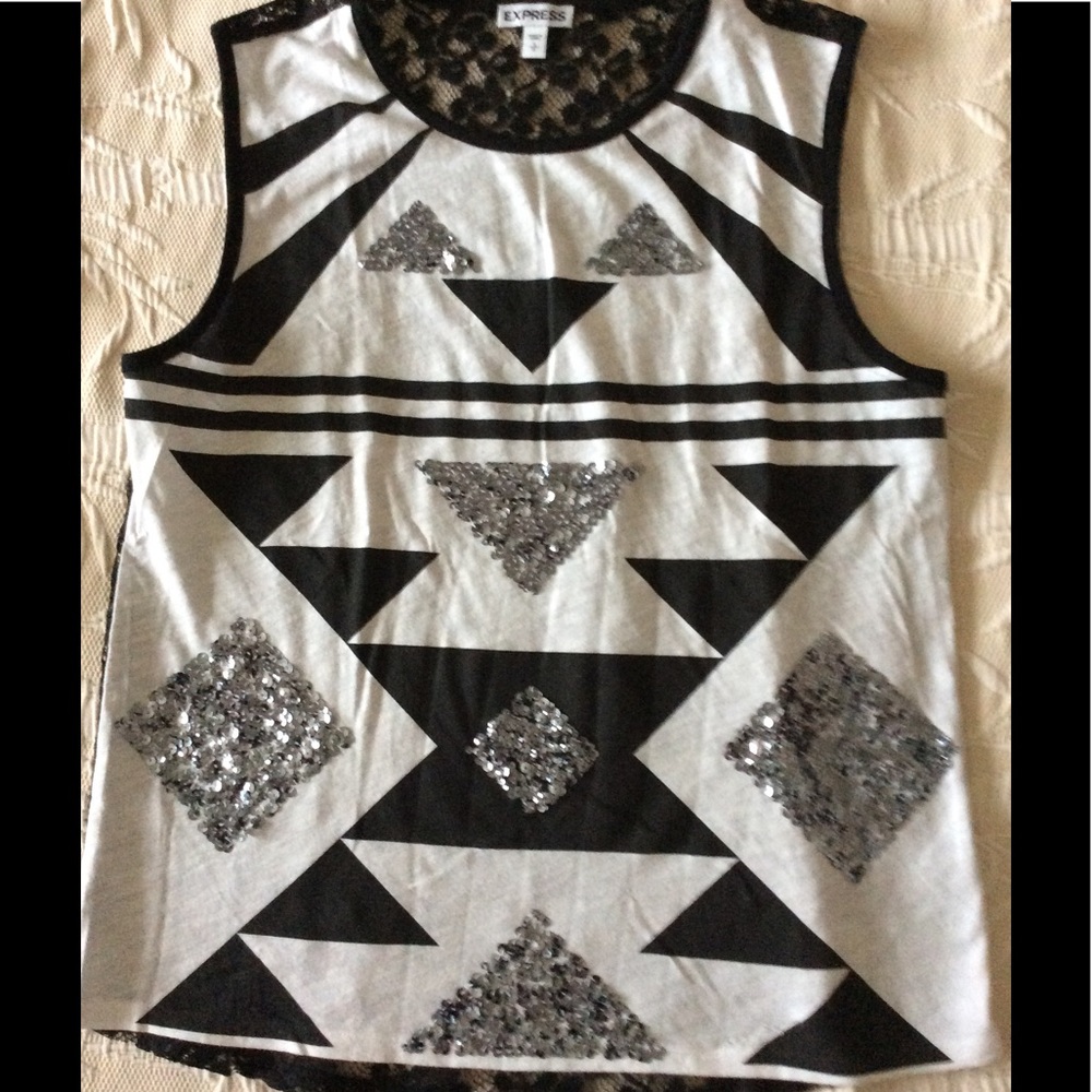 Express Embellished Tank Top