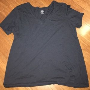 navy v-neck shirt