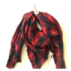 Chunky plaid scarf