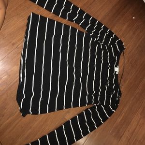long sleeve black and white tshirt