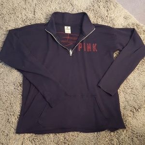 PINK patriots half-zip pullover sweatshirt