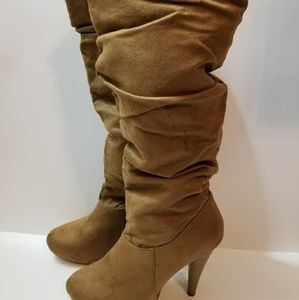 Faux Suede Slouch Boots🍁🍂👢