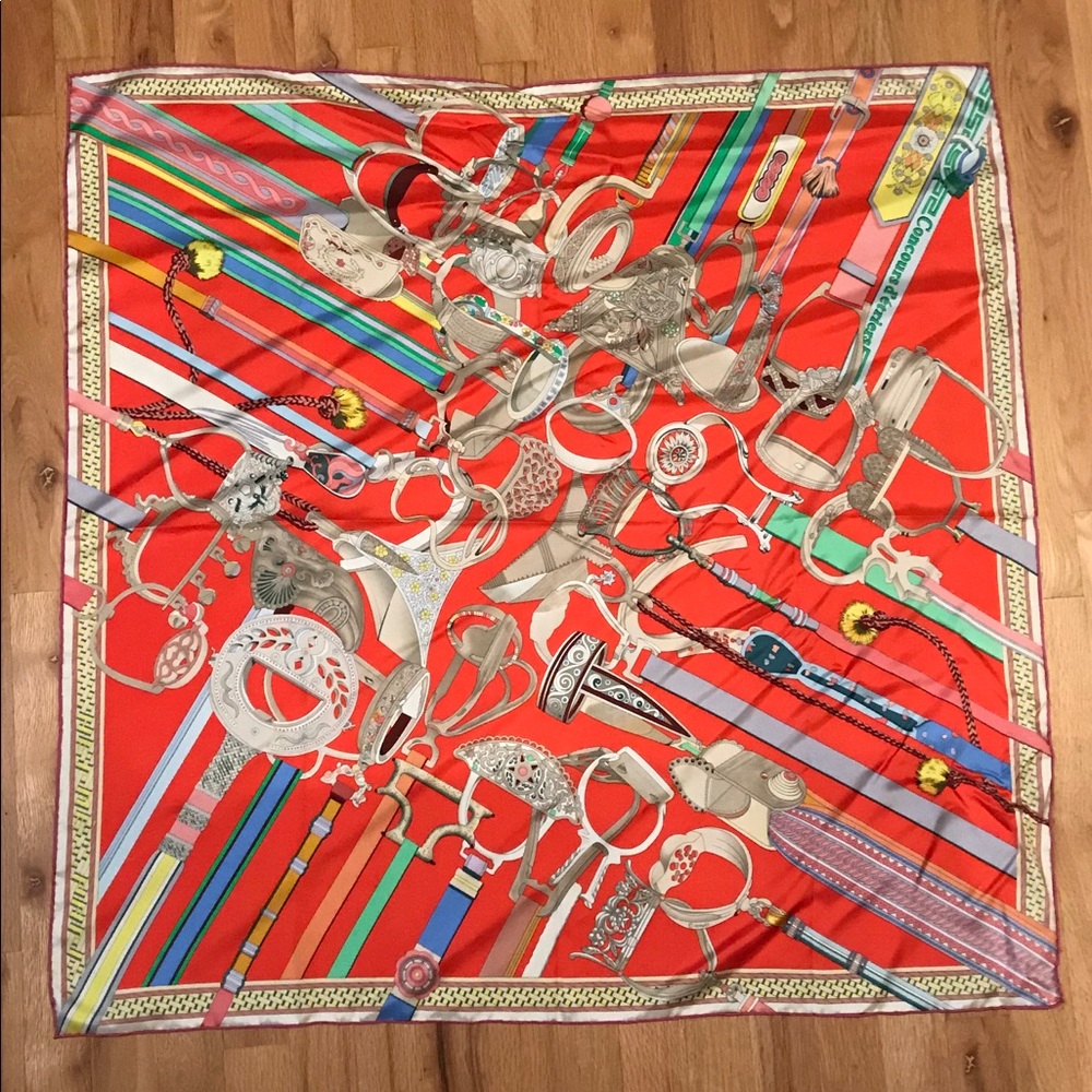 Authentic Hermes Concours D’Etriers Scarf