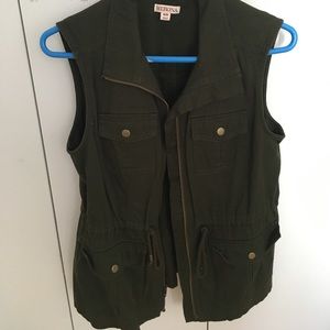 Merona Army Green Utility Vest