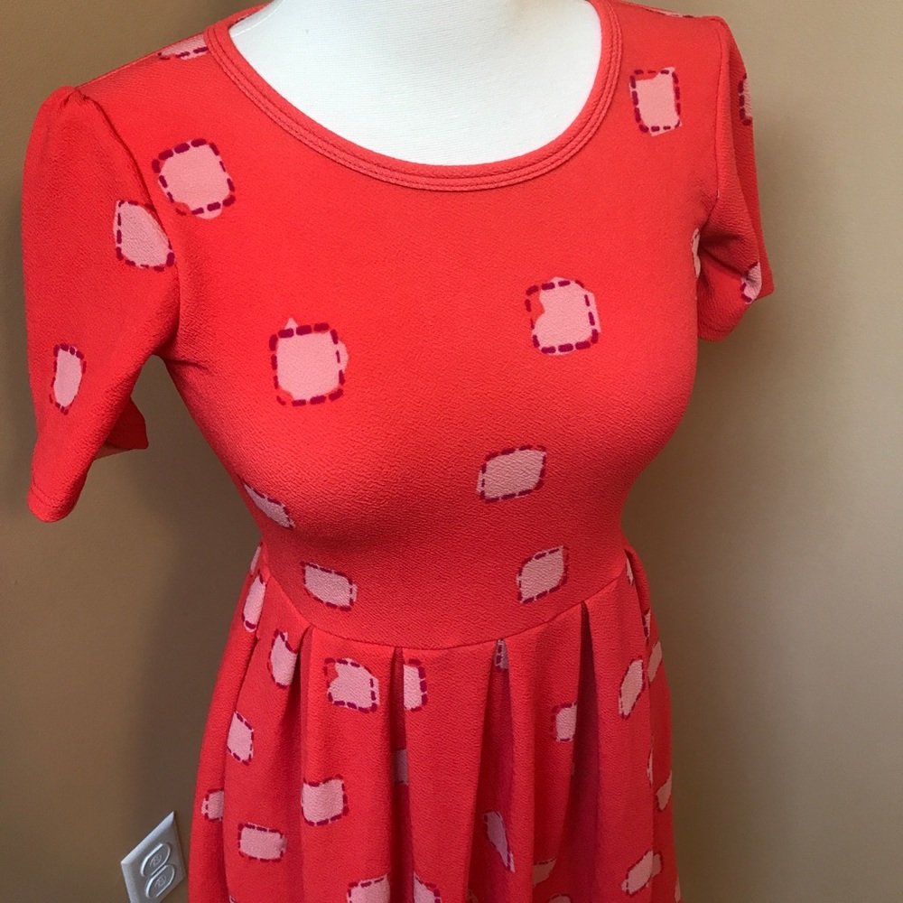Coral Lularoe Dress - Picture 2 of 8