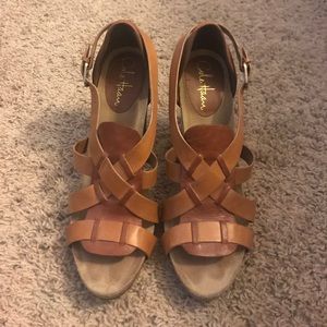 Cole Haan tan leather sandals.