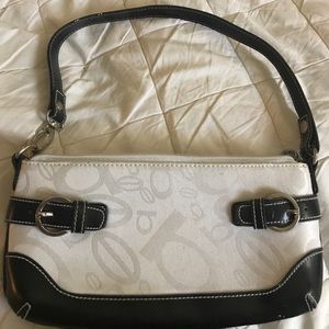 Black and white Bebe purse.