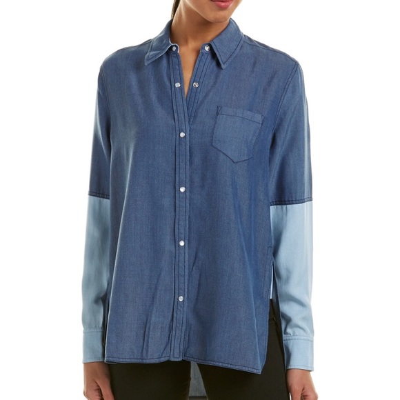 Vince Tops - Vince Colorblock Chambray long sleeved shirt