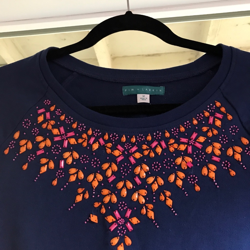 Beaded sweat shirt, perfect for fall