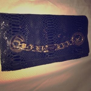 Snakeskin MK clutch