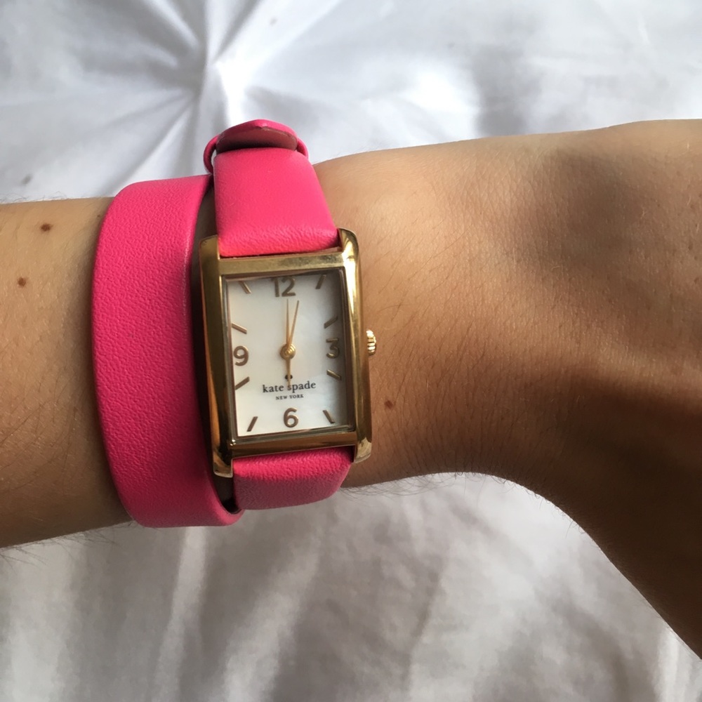 Kate Spade Hot Pink Wrap Watch