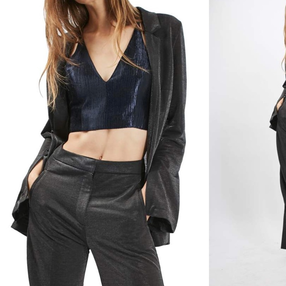 Topshop metallic blazer