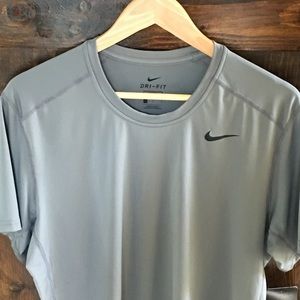 Nike Gray Dri-Fit Fitted Running Shirt NWT