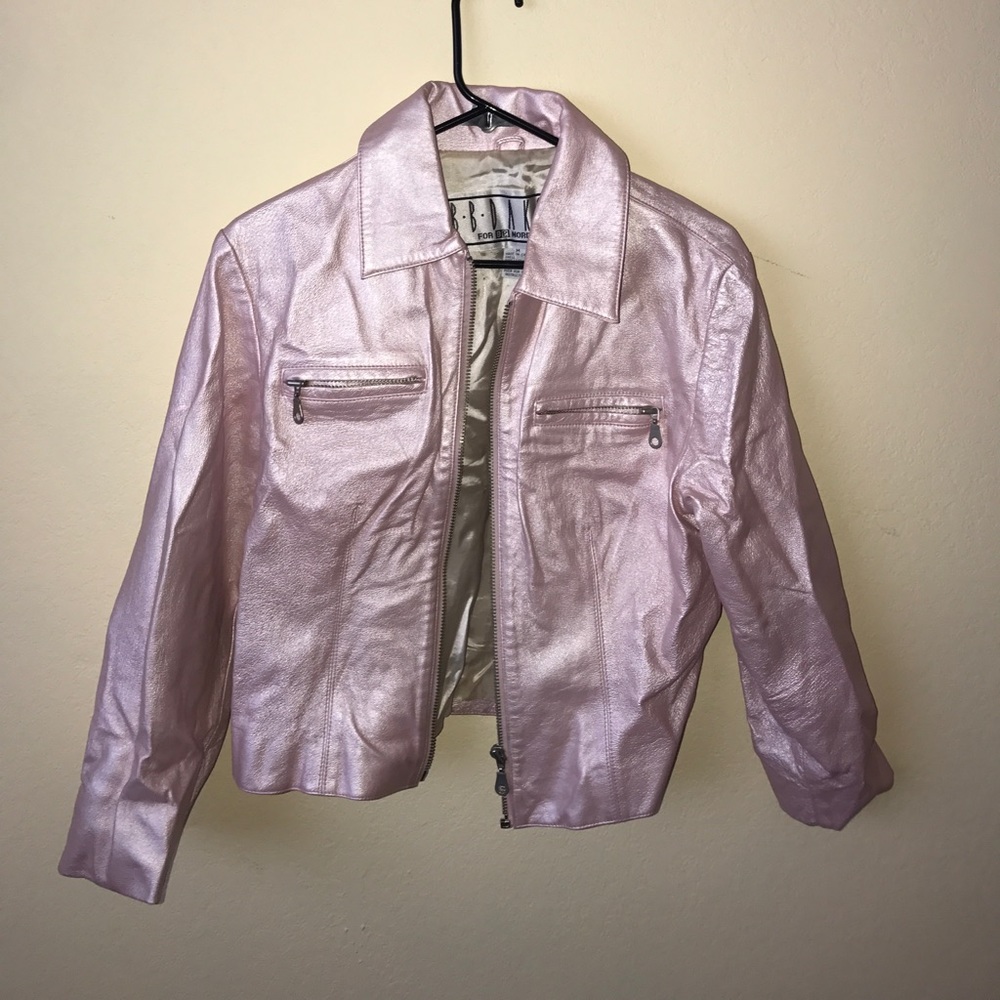 Pink B•B• Dakota leather jacket REALLY GOOD SHAPE!