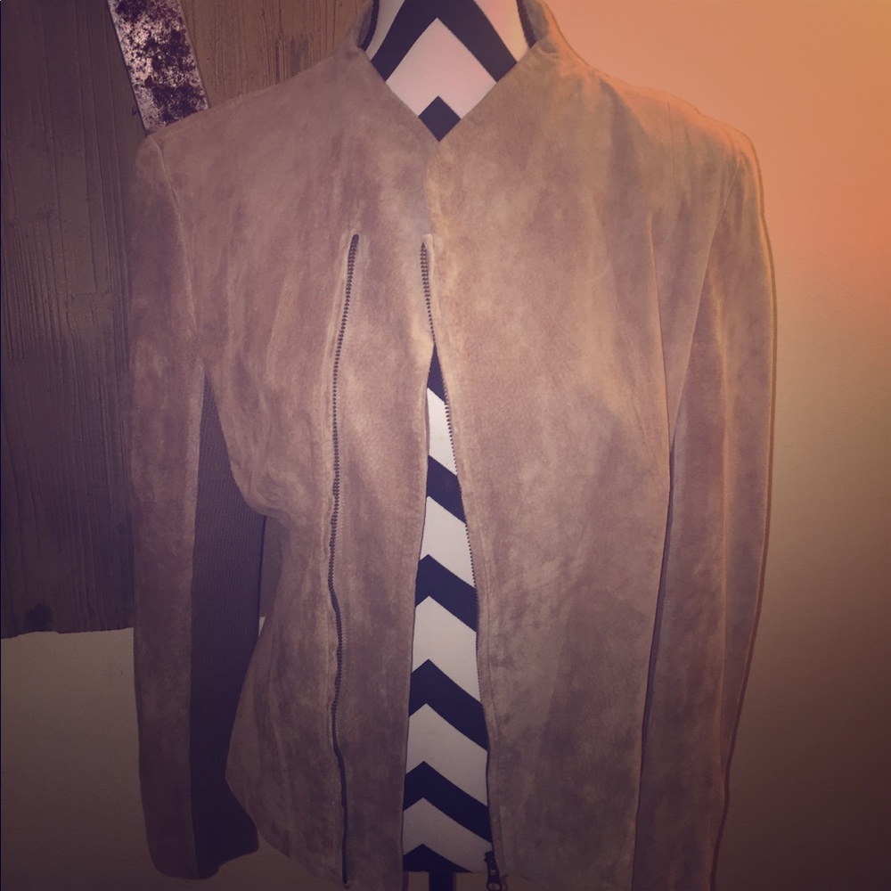 Tan leatherCentral Falls Co jacket