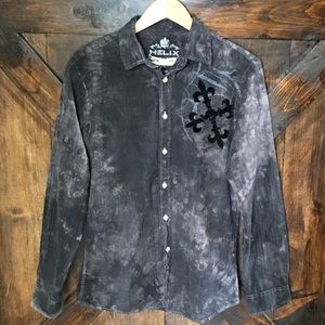 Helix Gray/Black Button Up/Down