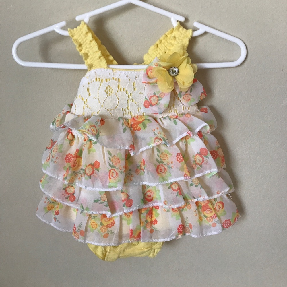 Baby girl yellow floral dress