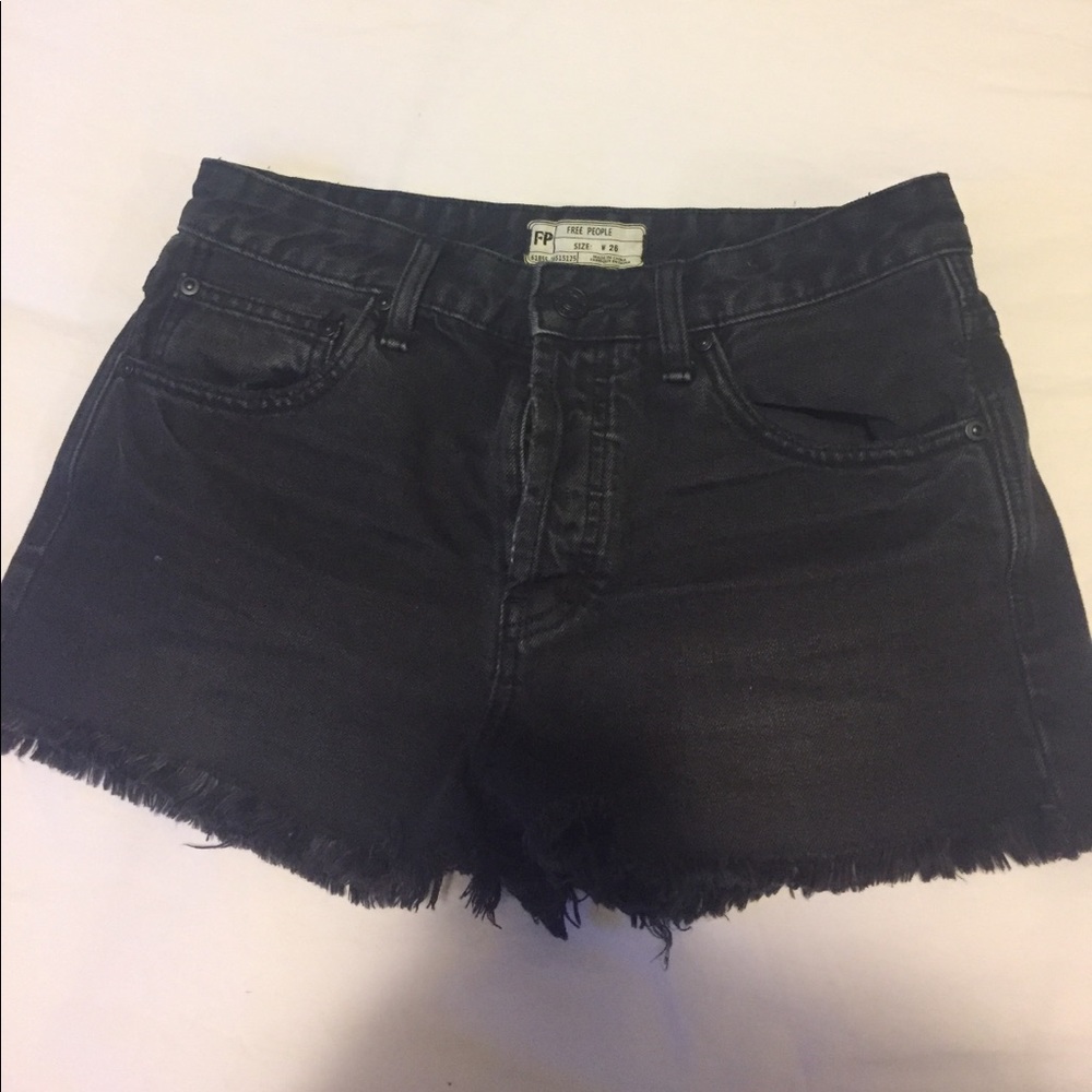 Free People High Rise Denim Shorts