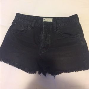 Free People High Rise Denim Shorts