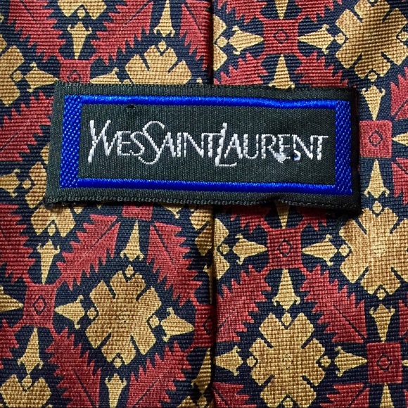 YVES SAINT LAURENT Designer Silk Tie - Picture 3 of 5