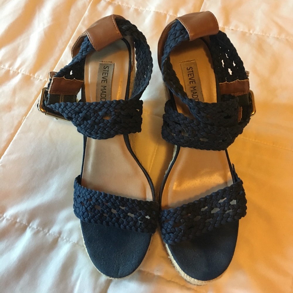 Steve Madden Rope Cross Espadrille Wedge