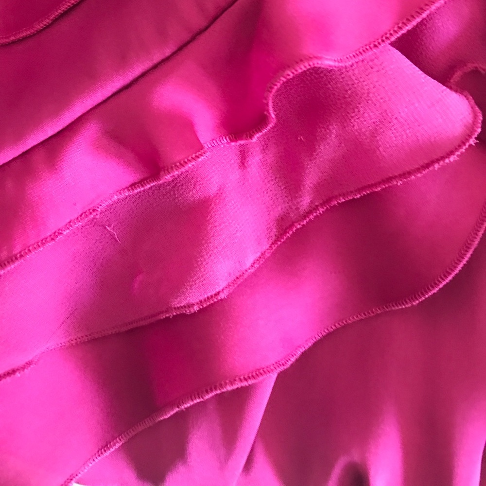 Bebe Fuchsia Ruffle Halter Top - Picture 4 of 5