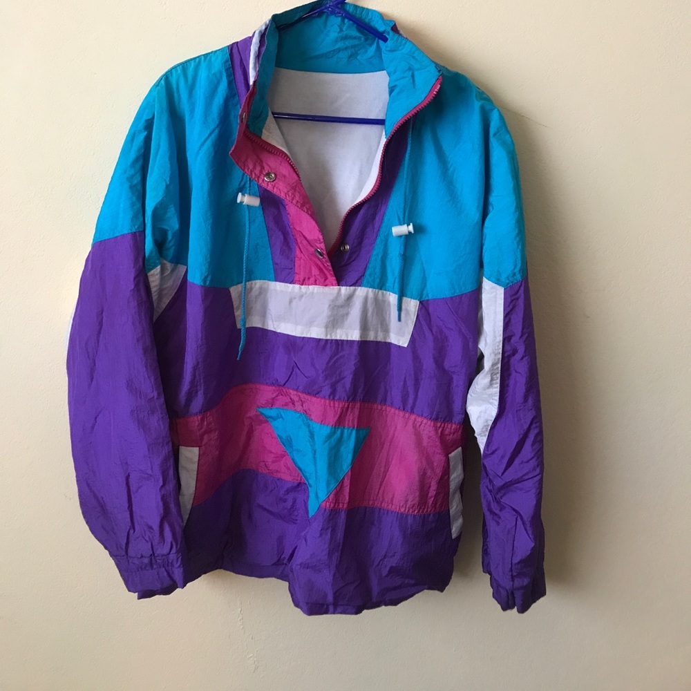 RETRO 80's windbreaker!!