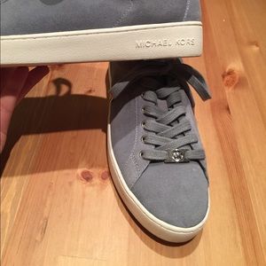 Michael Kors Suede Sneakers - Light Blue 10