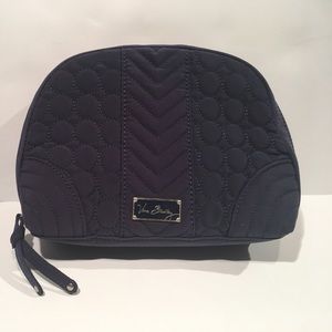 Vera Bradley Navy Blue Cosmetic Bag Plastic Lining