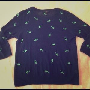J Crew Whales Sweater sz. Medium