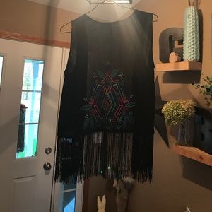 NWOT tribal fringe vest