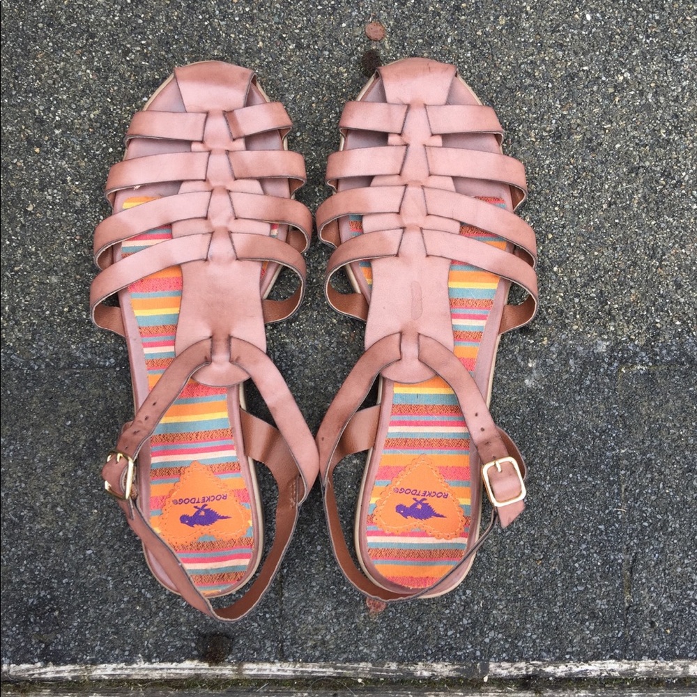 Brown Closed Toe Sandals Rocket Dog