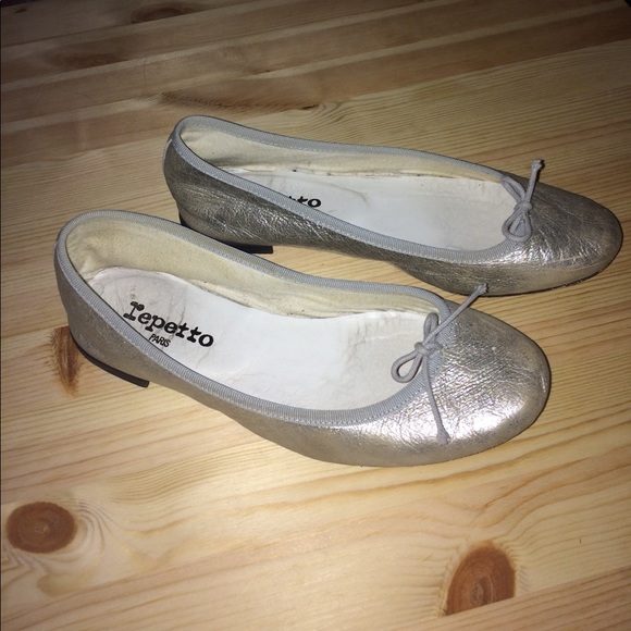 Repetto silver leather ballet flat size 37 - Picture 1 of 5